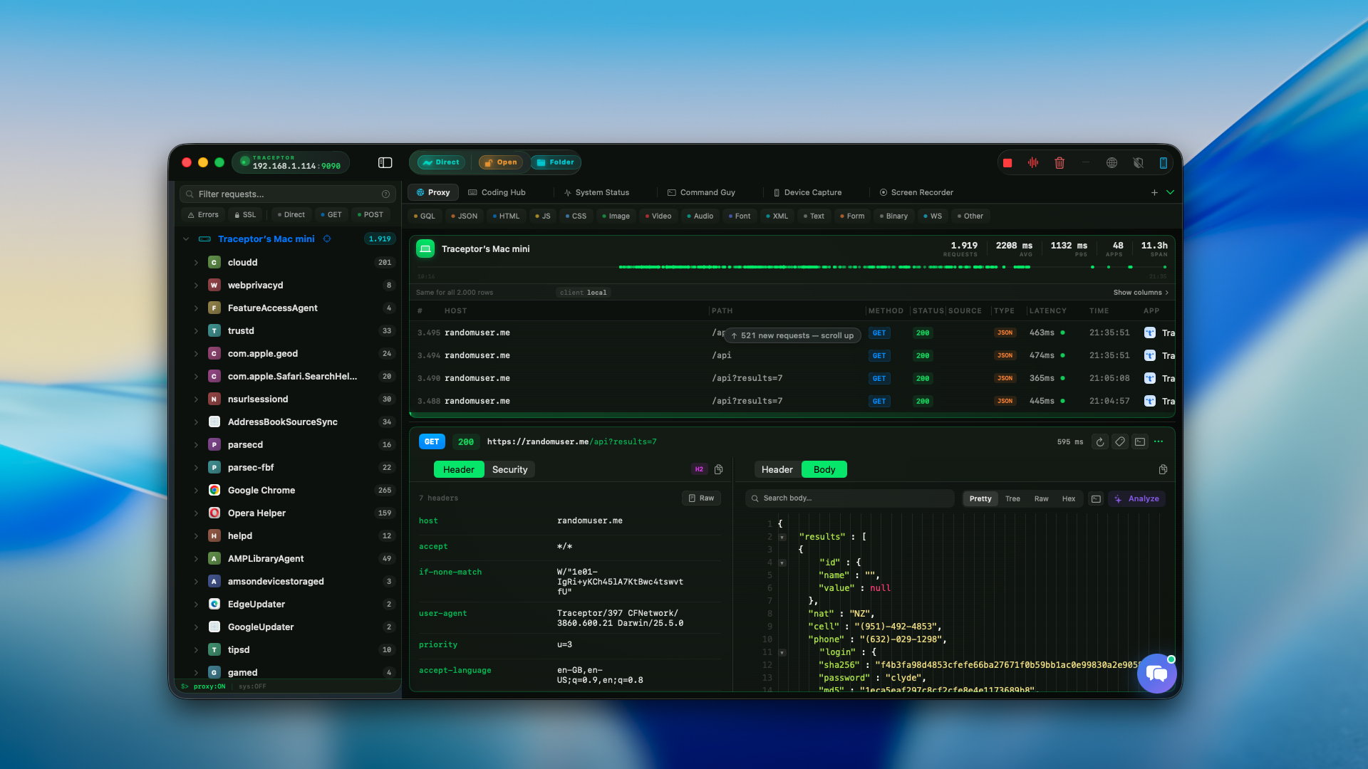 Traceptor — macOS HTTP/HTTPS proxy and debugger